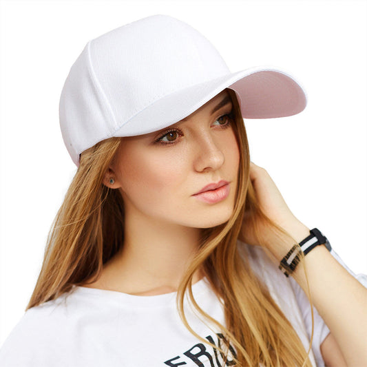 Hat White Canvas Baseball Cap for Women - Premium Wholesale Fashion Accessories from Pinktown - Just $6! Shop now at chiquestyles