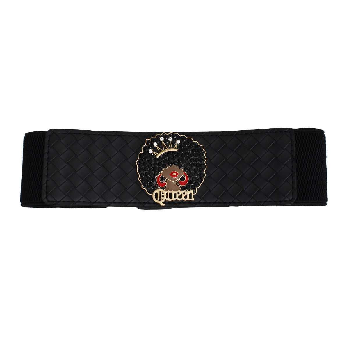 Belt Woven Black Stretch Afro Queen for Women - Premium Wholesale Fashion Accessories from Pinktown - Just $19! Shop now at chiquestyles