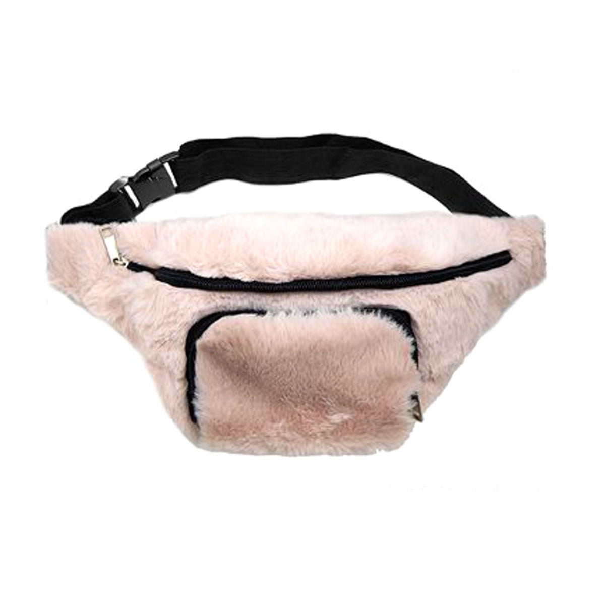 Pink Fur Fanny Pack|13 x 5.5 x 3.75 inches - Premium Wholesale Fashion Accessories from Pinktown - Just $20! Shop now at chiquestyles