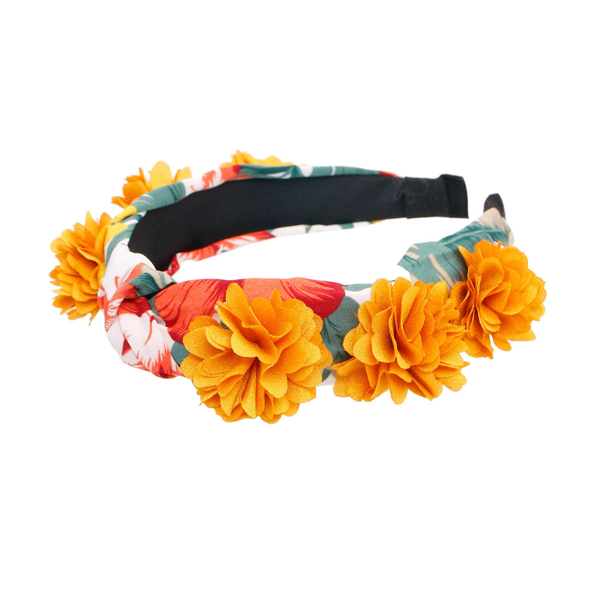 Mustard Flower White Headband|Adjustable - Premium Wholesale Fashion Accessories from Pinktown - Just $19! Shop now at chiquestyles