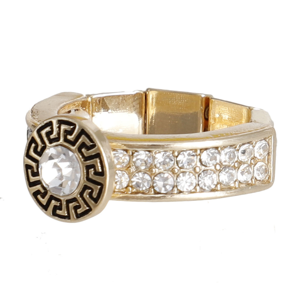 Designer Accent Gold Ring|Stretch to Fit - Premium Wholesale Jewelry from Pinktown - Just $10! Shop now at chiquestyles