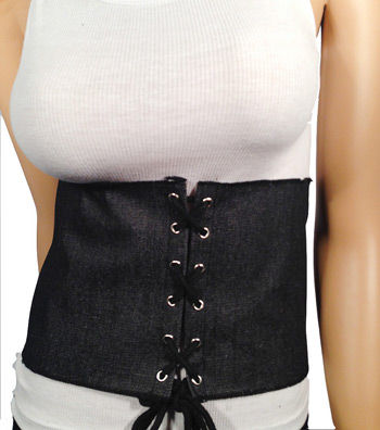 Black Wide Corset Belt|30 inches - Premium Wholesale Fashion Accessories from Pinktown - Just $22! Shop now at chiquestyles