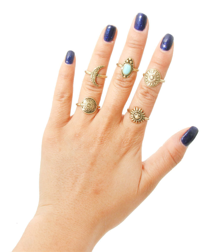 Bohemian Ring Set|One Size - Premium Wholesale Jewelry from Pinktown - Just $11! Shop now at chiquestyles