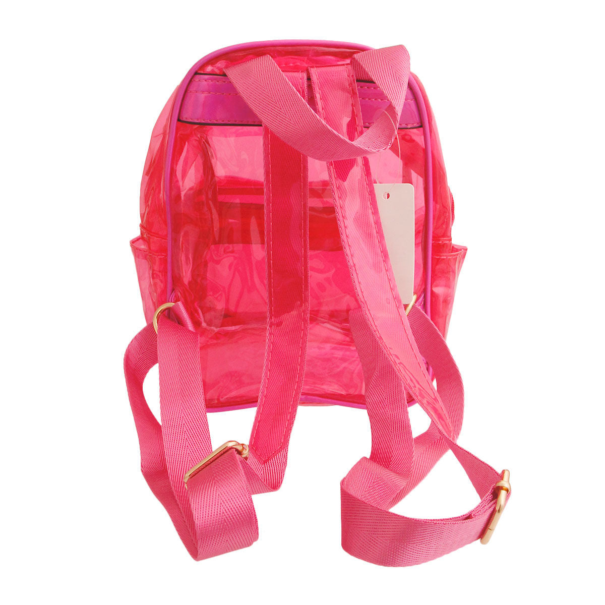 Fuchsia Transparent Backpack|10 x 7 x 5 inches - Premium Wholesale Fashion Accessories from Pinktown - Just $27! Shop now at chiquestyles