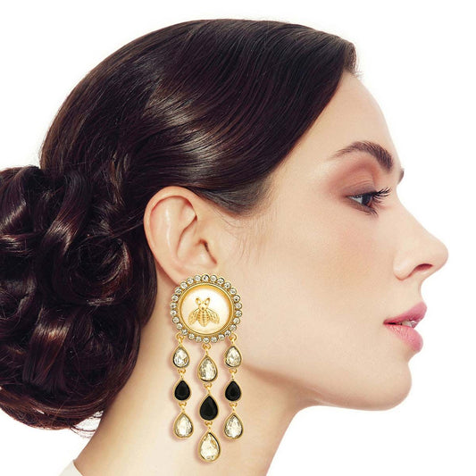 Vintage Look Gold Bee Earrings|3.15 inches - Premium Wholesale Jewelry from Pinktown - Just $19! Shop now at chiquestyles