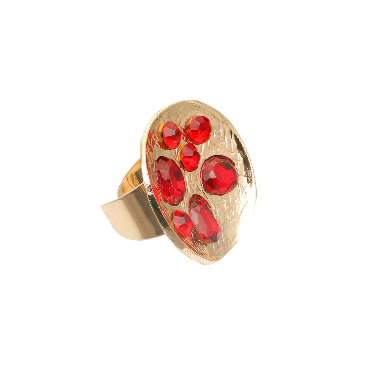 Red Oval Crystal Ring|Adjustable - Premium Wholesale Jewelry from Pinktown - Just $8! Shop now at chiquestyles