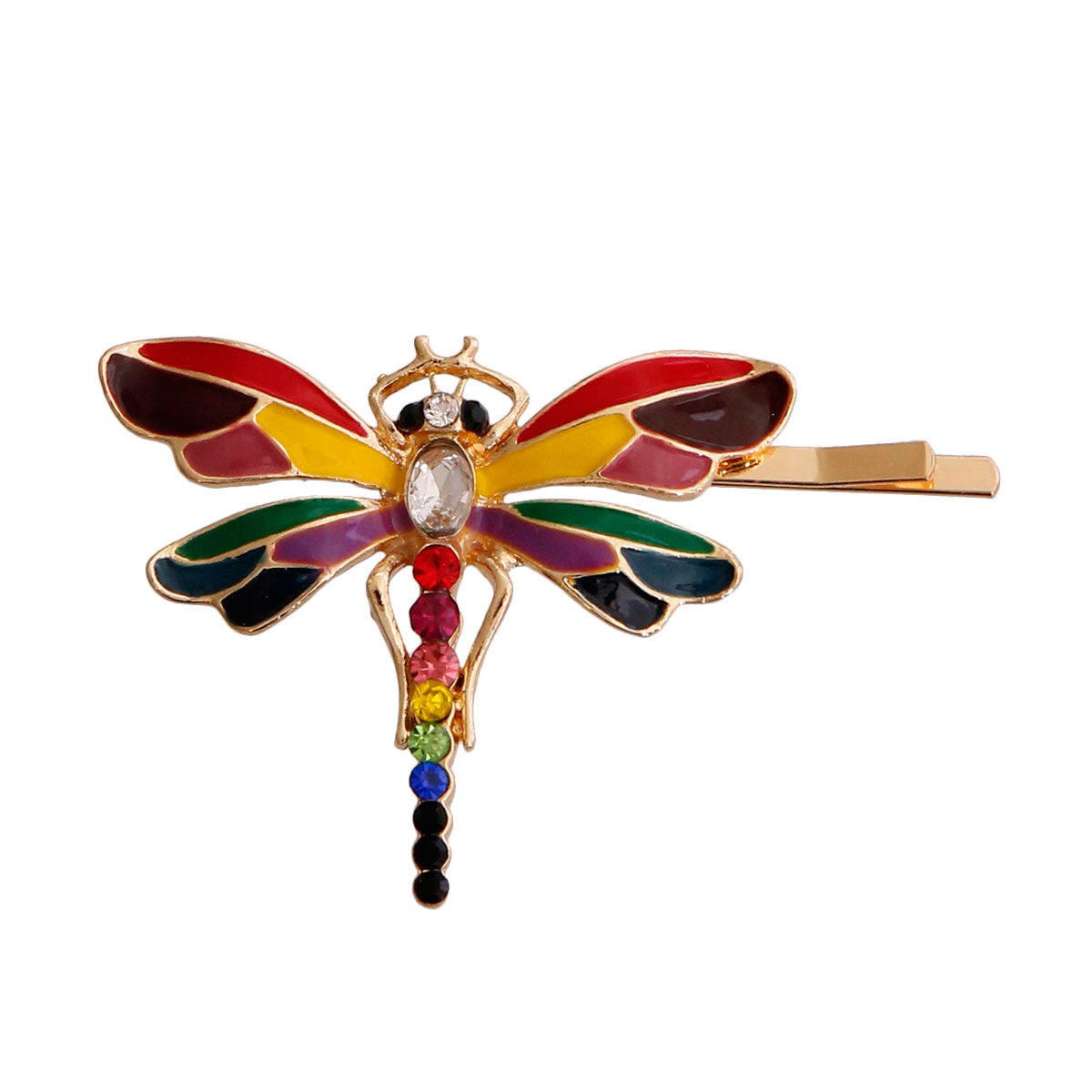 Rainbow Dragon Fly Bobby Pin|2 inches - Premium Wholesale Fashion Accessories from Pinktown - Just $7! Shop now at chiquestyles