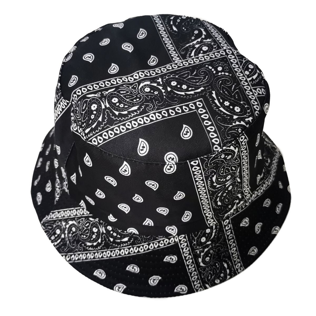 Black Bandana Reversible Bucket Hat|One Size - Premium Wholesale Fashion Accessories from Pinktown - Just $17! Shop now at chiquestyles