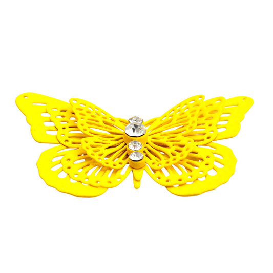 Yellow 3D Butterfly Brooch|2.25 x 2 inches - Premium Wholesale Jewelry from Pinktown - Just $6! Shop now at chiquestyles