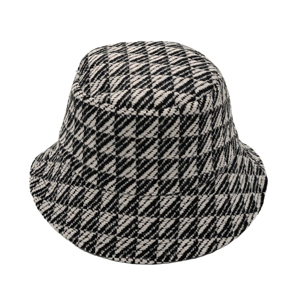 Black Geo Pattern Topstitch Bucket Hat|One Size - Premium Wholesale Fashion Accessories from Pinktown - Just $18! Shop now at chiquestyles