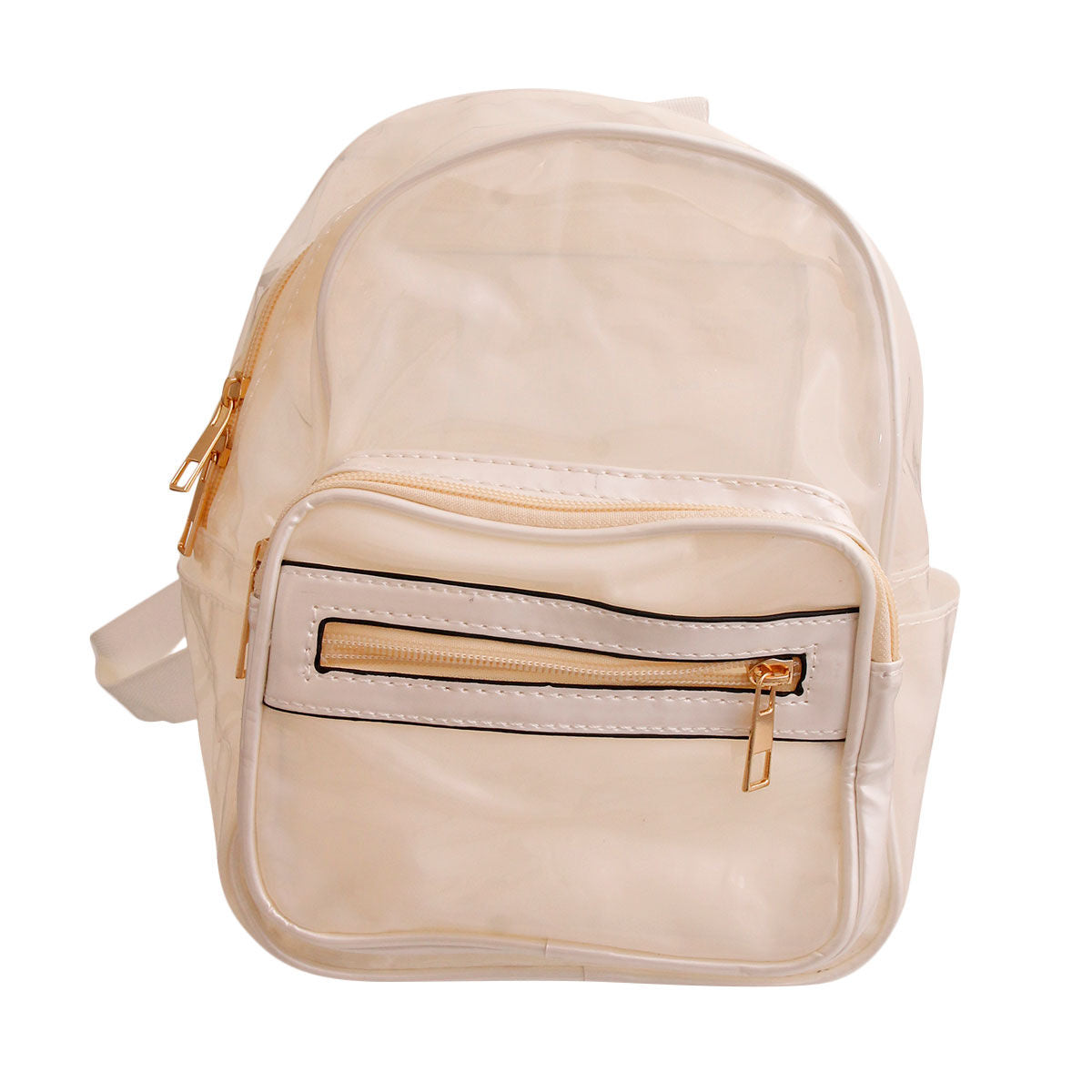 WhiteTransparent Backpack|10 x 7 x 5 inches - Premium Wholesale Fashion Accessories from Pinktown - Just $27! Shop now at chiquestyles