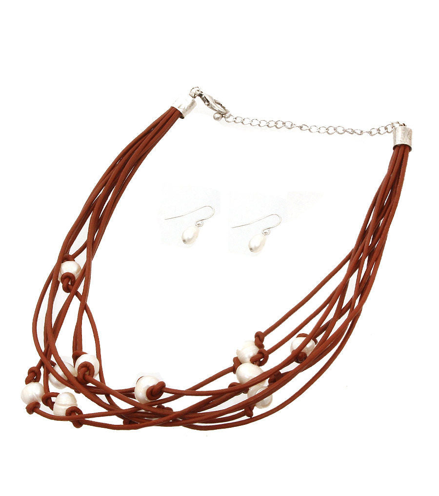 Cord Layered Necklace Set|18 inches - Premium Wholesale Jewelry from Pinktown - Just $8! Shop now at chiquestyles