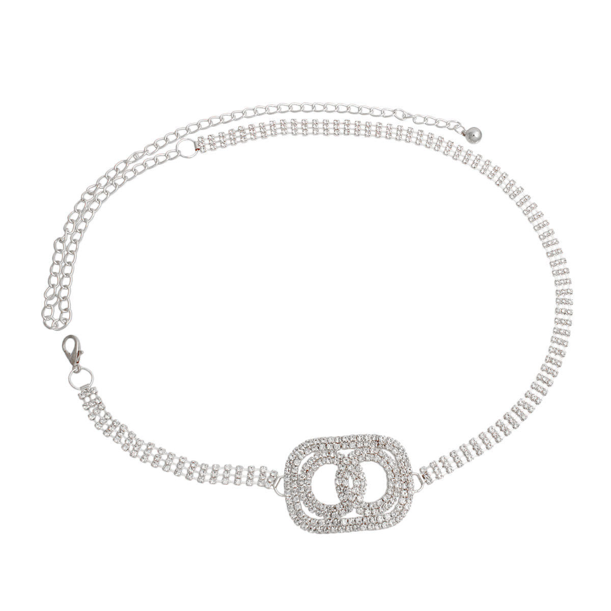 Silver Embellished Infinity Link Chain Belt|Adjustable - Premium Wholesale Fashion Accessories from Pinktown - Just $17! Shop now at chiquestyles