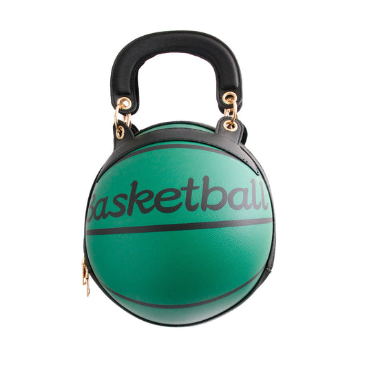 Green Basketball Handbag|10.5 x 10.5 x 14 inches - Premium Wholesale Fashion Accessories from Pinktown - Just $67! Shop now at chiquestyles