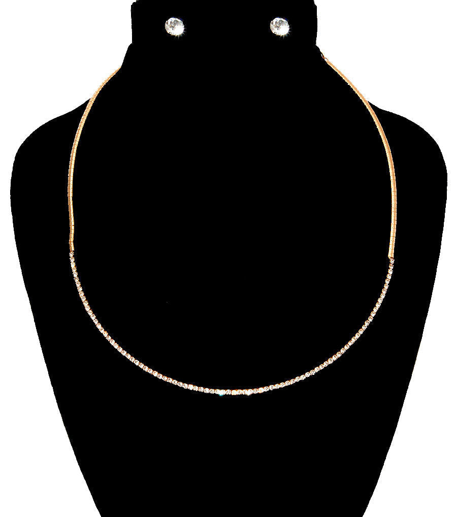 Stoned Simple Necklace Set|15 inches - Premium Wholesale Jewelry from Pinktown - Just $10! Shop now at chiquestyles