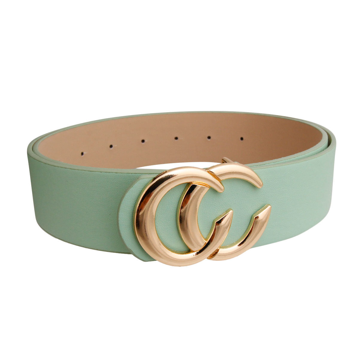 Mint and Gold C Designer Belt|Adjustable - Premium Wholesale Fashion Accessories from Pinktown - Just $12! Shop now at chiquestyles