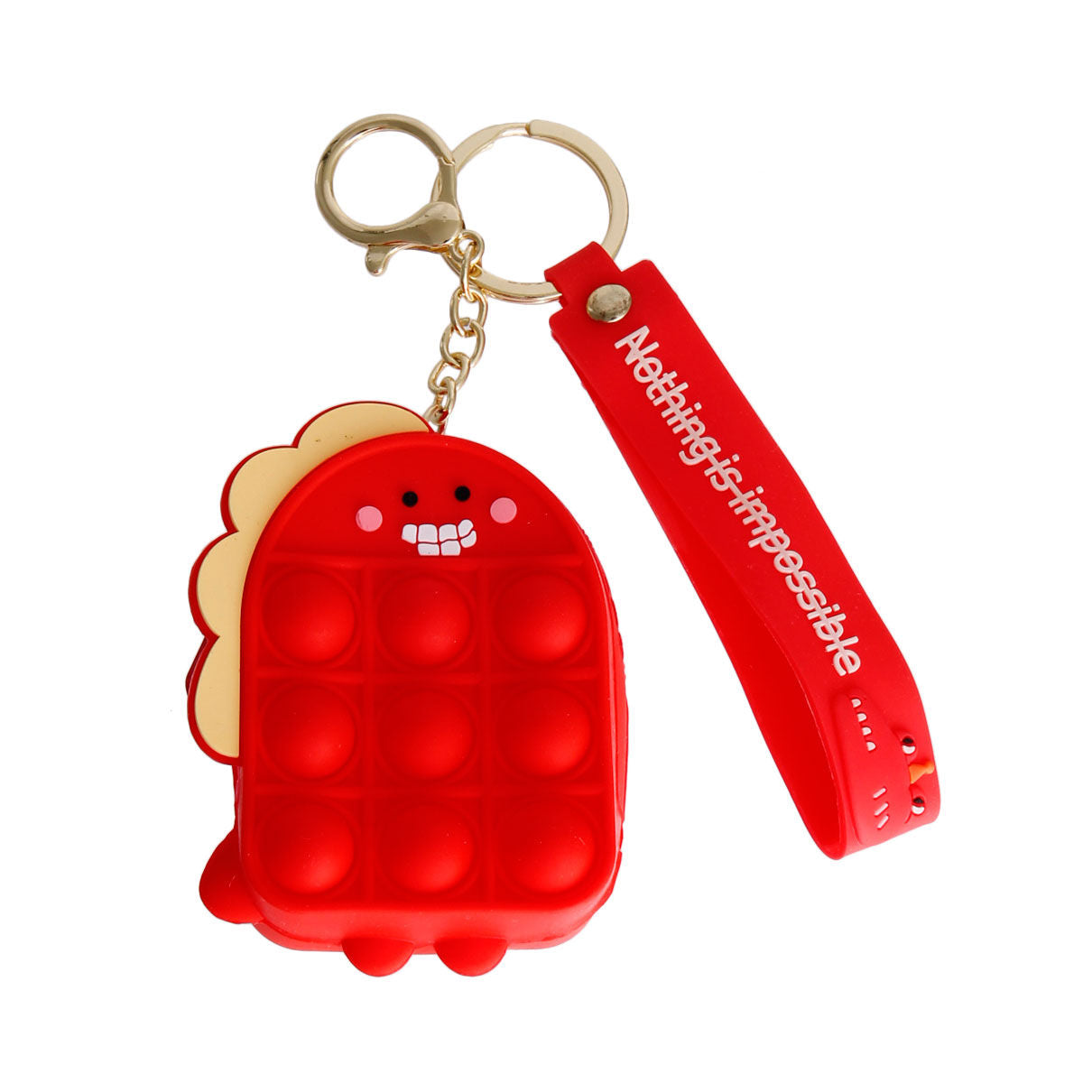 Red Dino Bubble Pop Keychain|3 x 2.25 inches - Premium Wholesale Fashion Accessories from Pinktown - Just $9! Shop now at chiquestyles