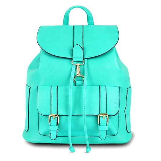 Aqua Buckle Flap Backpack|13 x 12.5 x 6 inches - Premium Wholesale Fashion Accessories from Pinktown - Just $36! Shop now at chiquestyles