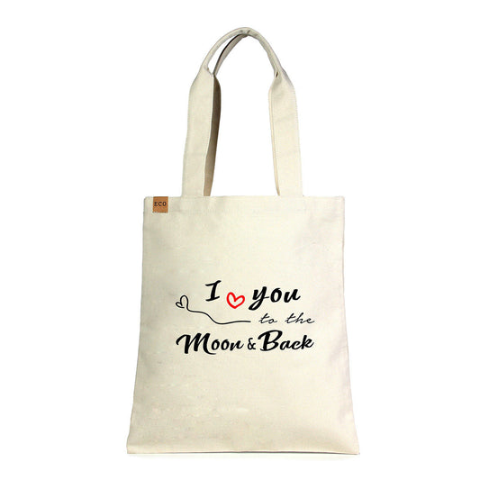 To the Moon and Back Eco Tote|15.75 x 13.75 inches - Premium Wholesale Fashion Accessories from Pinktown - Just $13! Shop now at chiquestyles