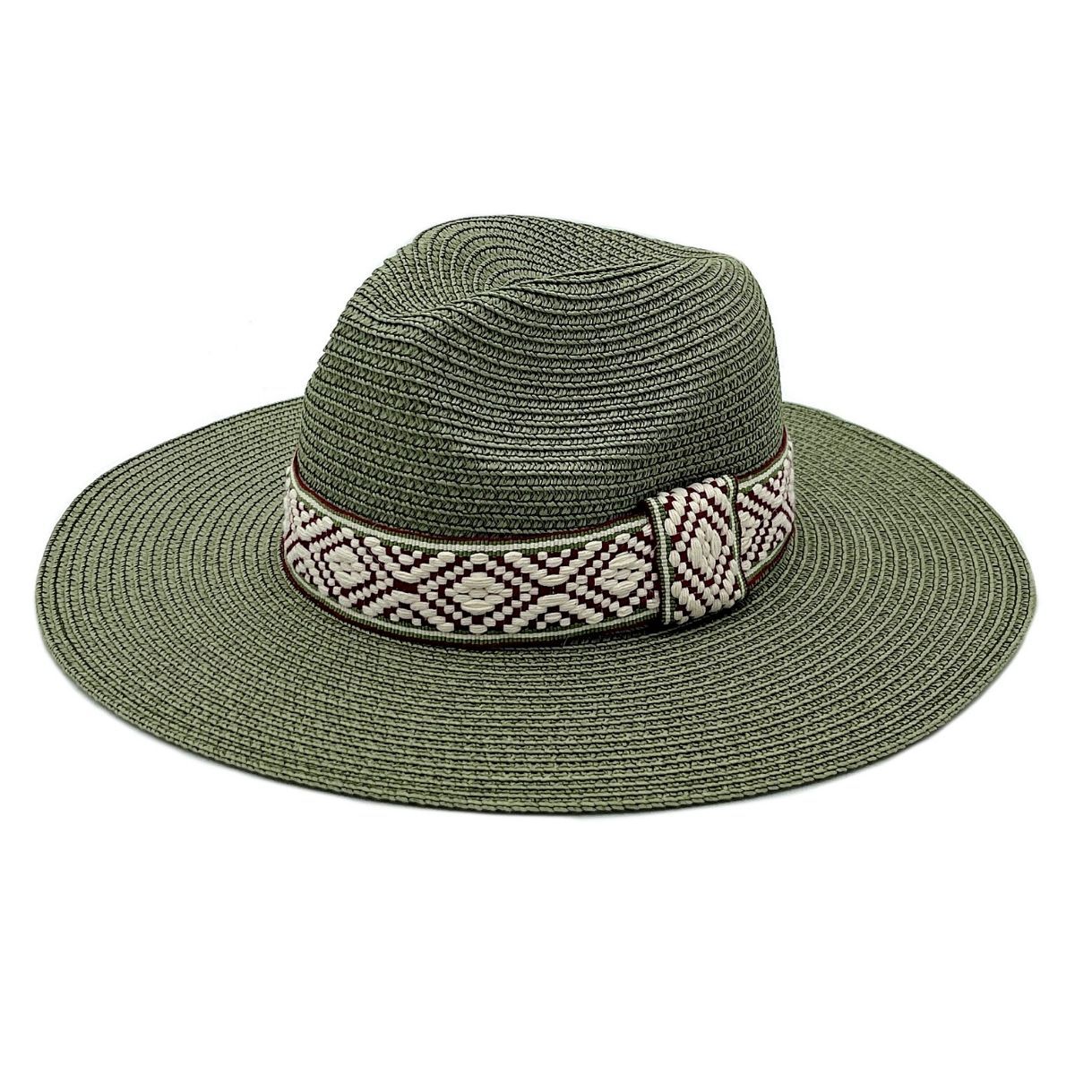 Olive Straw Panama Fedora|One Size - Premium Wholesale Fashion Accessories from Pinktown - Just $31! Shop now at chiquestyles