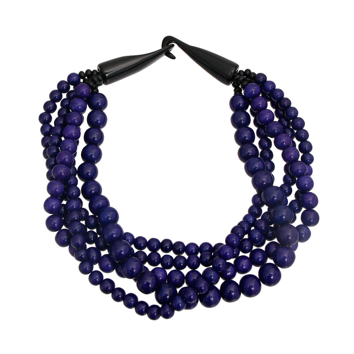 Blue Bead Buffalo Horn Hook Necklace|16 inches - Premium Wholesale Jewelry from Pinktown - Just $34! Shop now at chiquestyles