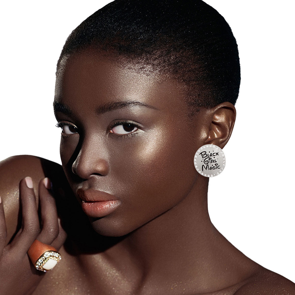 Silver 3 Pcs Black Girl Magic Studs|Assorted - Premium Wholesale Jewelry from Pinktown - Just $16! Shop now at chiquestyles