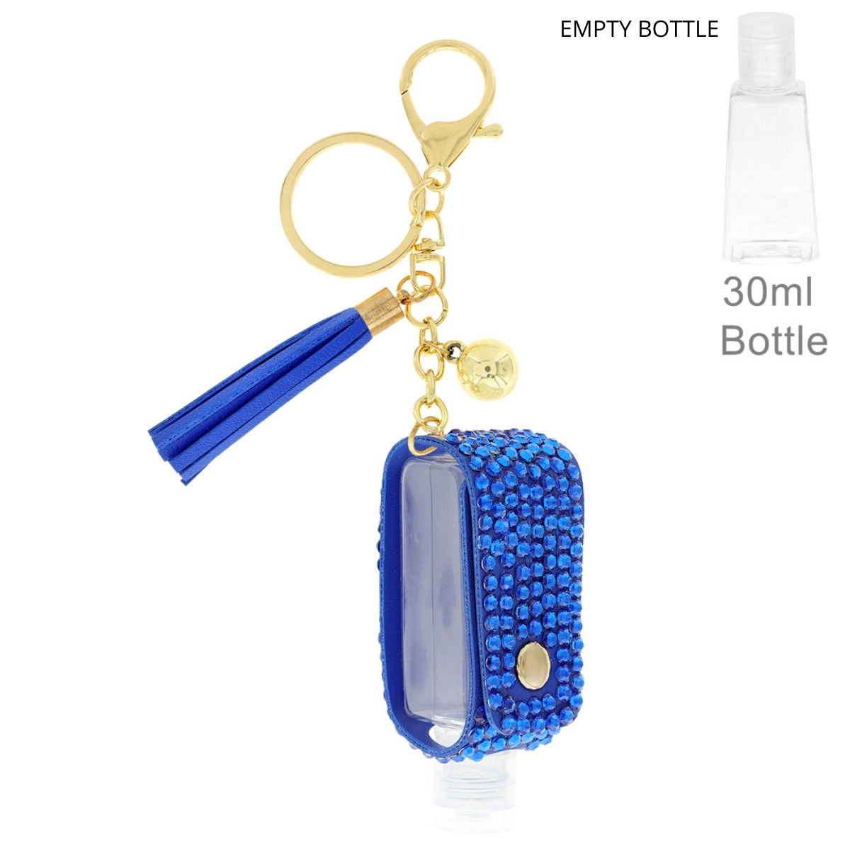 Royal Blue Sanitizer Keychain|7 inches - Premium Wholesale Fashion Accessories from Pinktown - Just $10! Shop now at chiquestyles