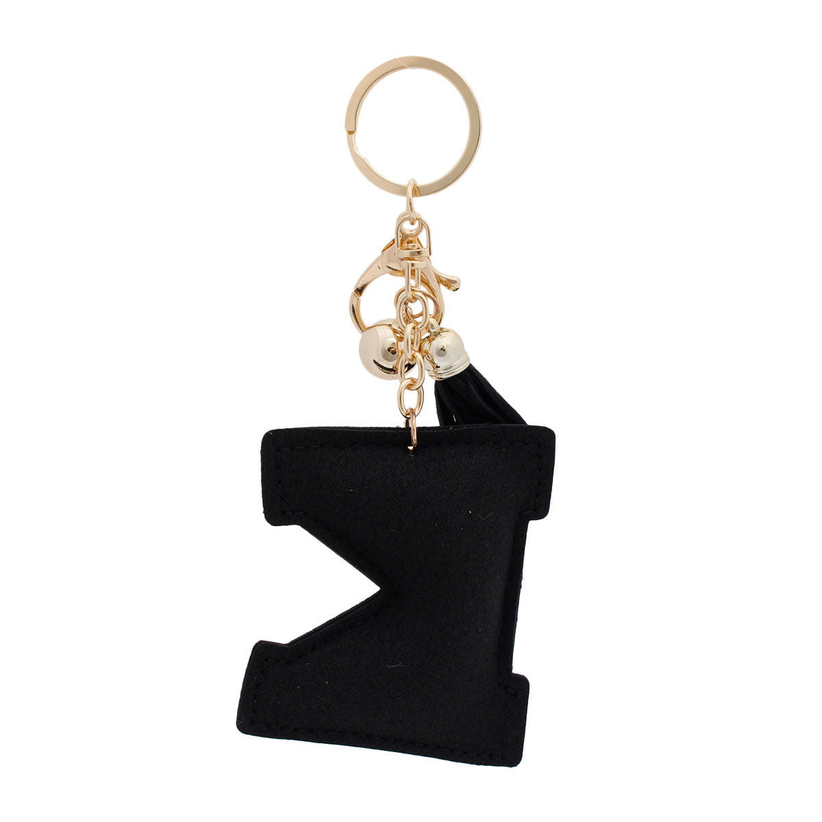 K Black Keychain Bag Charm|6.5 x 2.25 inches - Premium Wholesale Fashion Accessories from Pinktown - Just $8! Shop now at chiquestyles