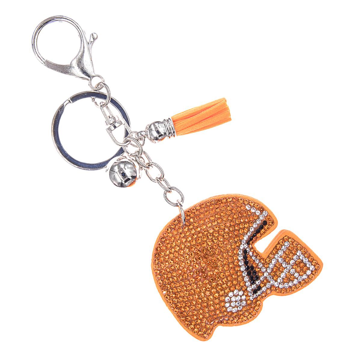 Orange Football Helmet Keychain Bag Charm|7 x 2.25 inches - Premium Wholesale Fashion Accessories from Pinktown - Just $8! Shop now at chiquestyles