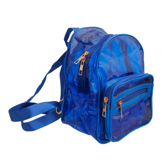 Blue Transparent Backpack|10 x 7 x 5 inches - Premium Wholesale Fashion Accessories from Pinktown - Just $27! Shop now at chiquestyles