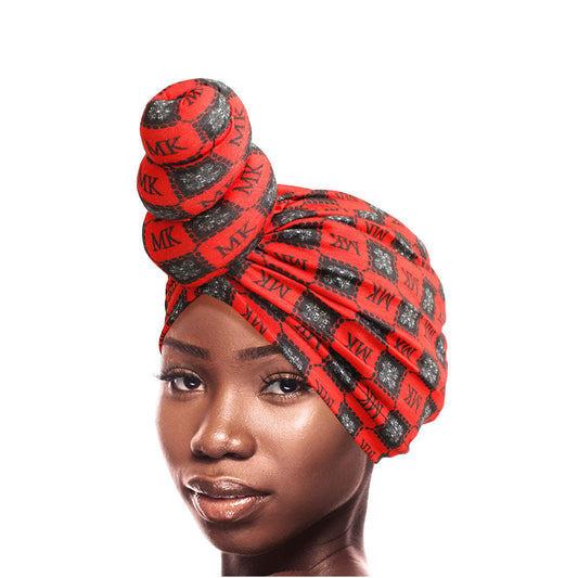 Red MK Tall Twist Knot Turban|Stretch to Fit - Premium Wholesale Fashion Accessories from Pinktown - Just $7! Shop now at chiquestyles