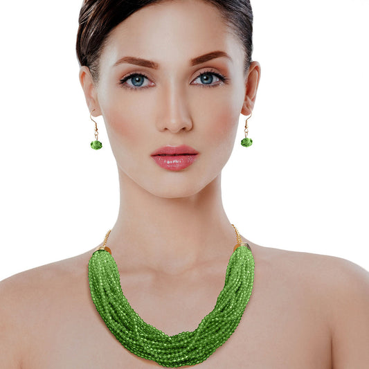 34 Strand Green Bead Necklace|20 inches - Premium Wholesale Jewelry from Pinktown - Just $17! Shop now at chiquestyles