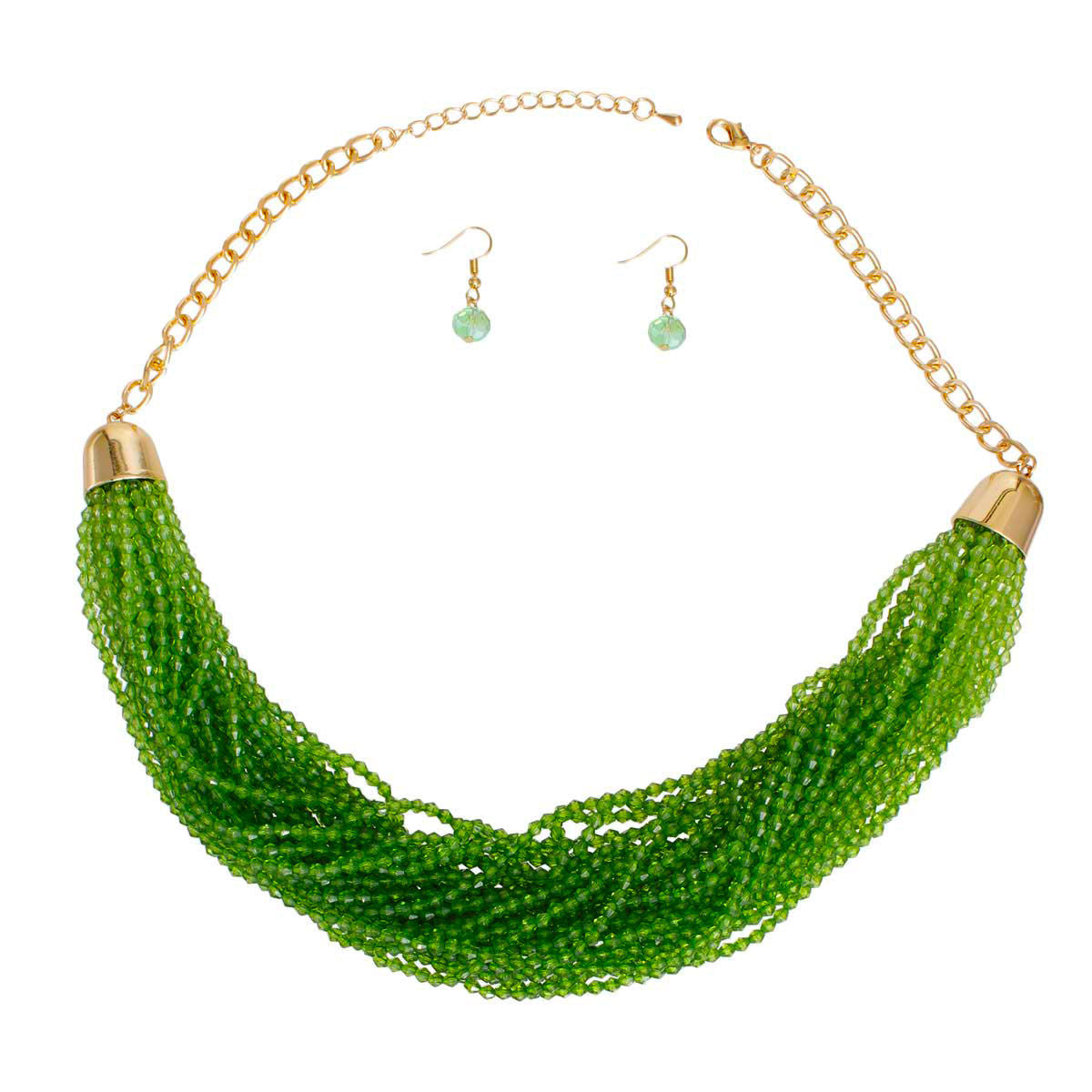 34 Strand Green Bead Necklace|20 inches - Premium Wholesale Jewelry from Pinktown - Just $17! Shop now at chiquestyles