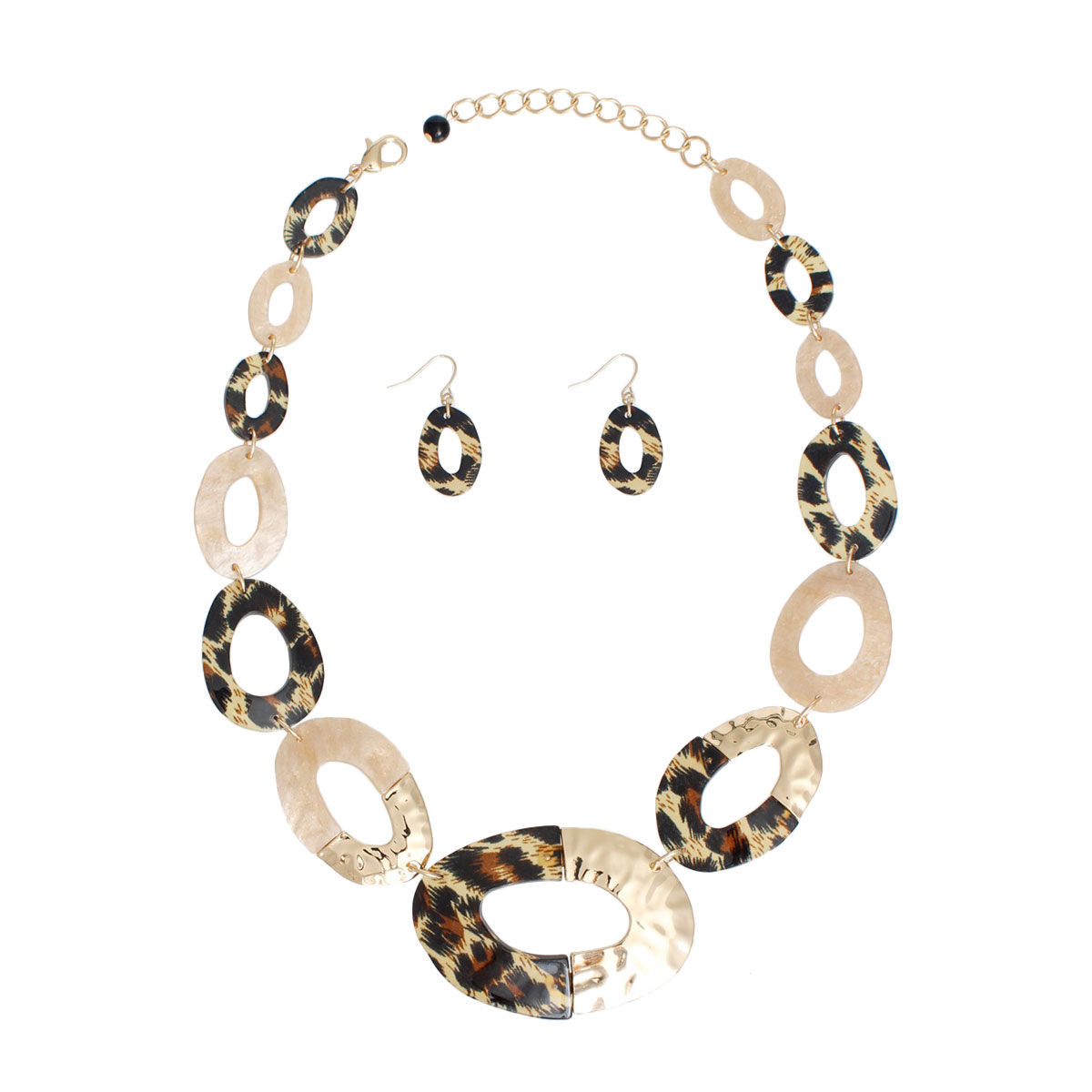 Leopard Link Necklace Set|20 inches - Premium Wholesale Jewelry from Pinktown - Just $22! Shop now at chiquestyles