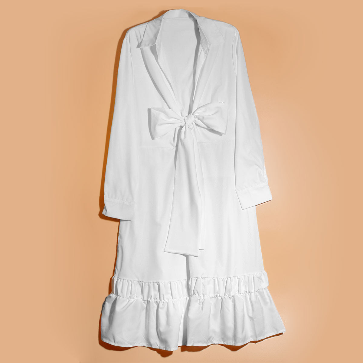 1XL White Bow Knot Dress|1XL - Premium Wholesale Boutique Clothing from Pinktown - Just $50! Shop now at chiquestyles