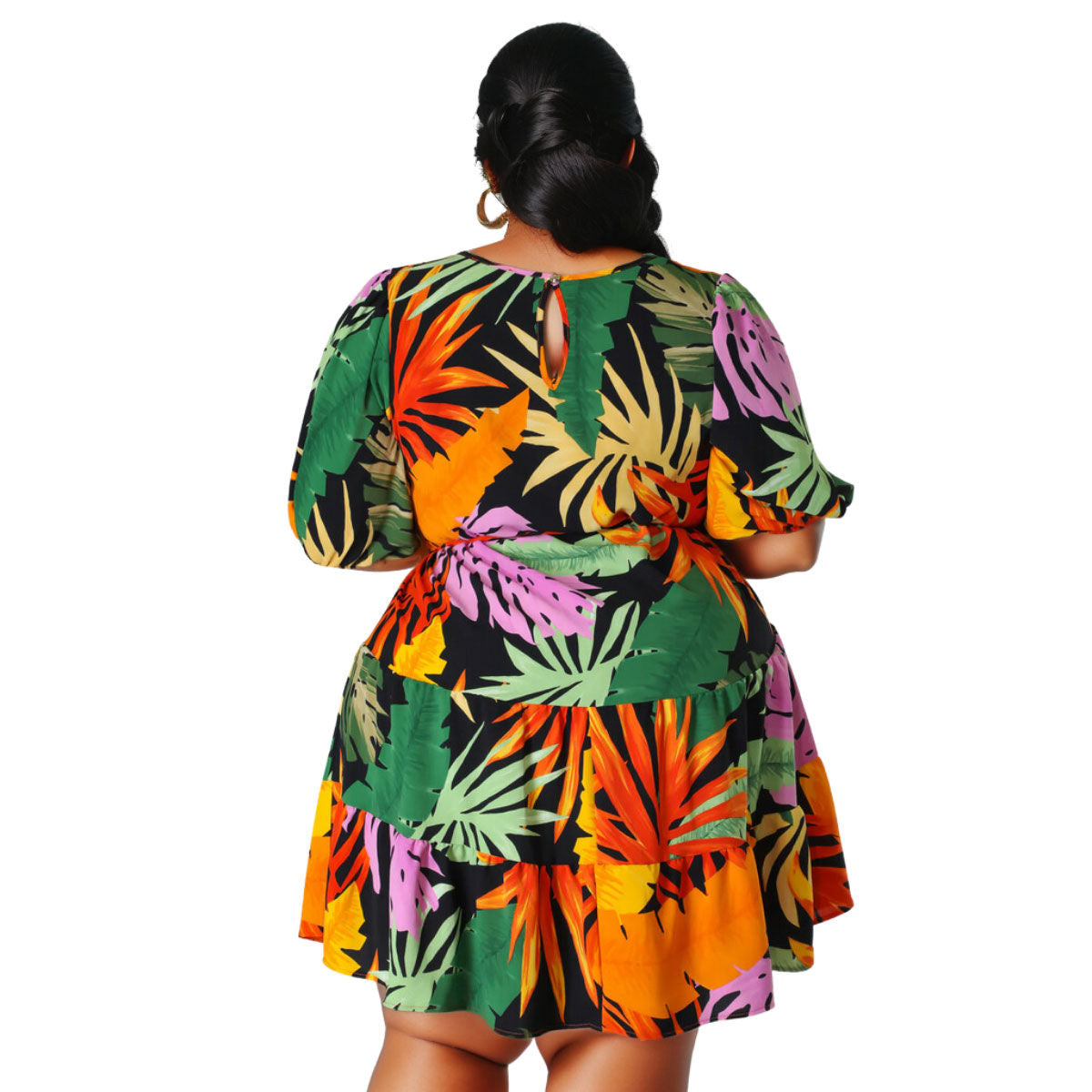 1XL Tropical Print Apron Dress|1XL - Premium Wholesale Boutique Clothing from Pinktown - Just $46! Shop now at chiquestyles