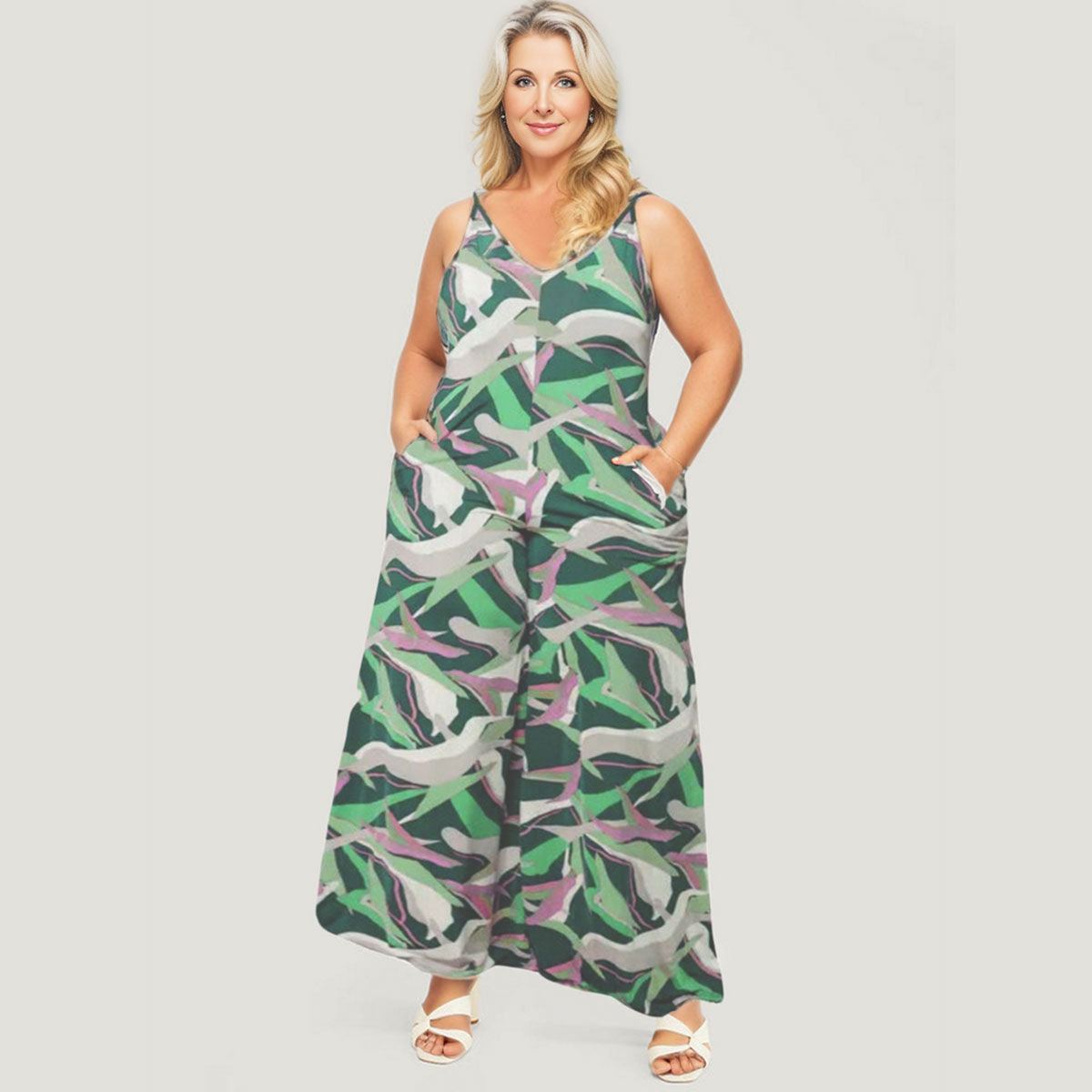 2XL Green Cami Romper|2XL - Premium Wholesale Boutique Clothing from Pinktown - Just $41! Shop now at chiquestyles