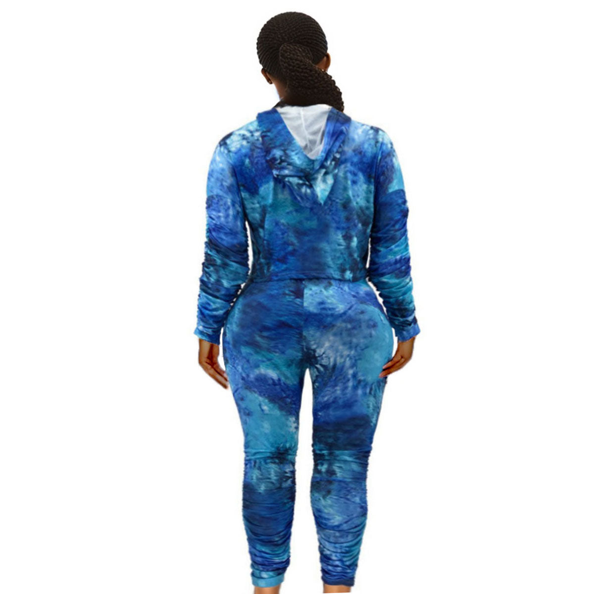 3XL Blue Tie Dye Hoodie Set|3XL - Premium Wholesale Boutique Clothing from Pinktown - Just $48! Shop now at chiquestyles