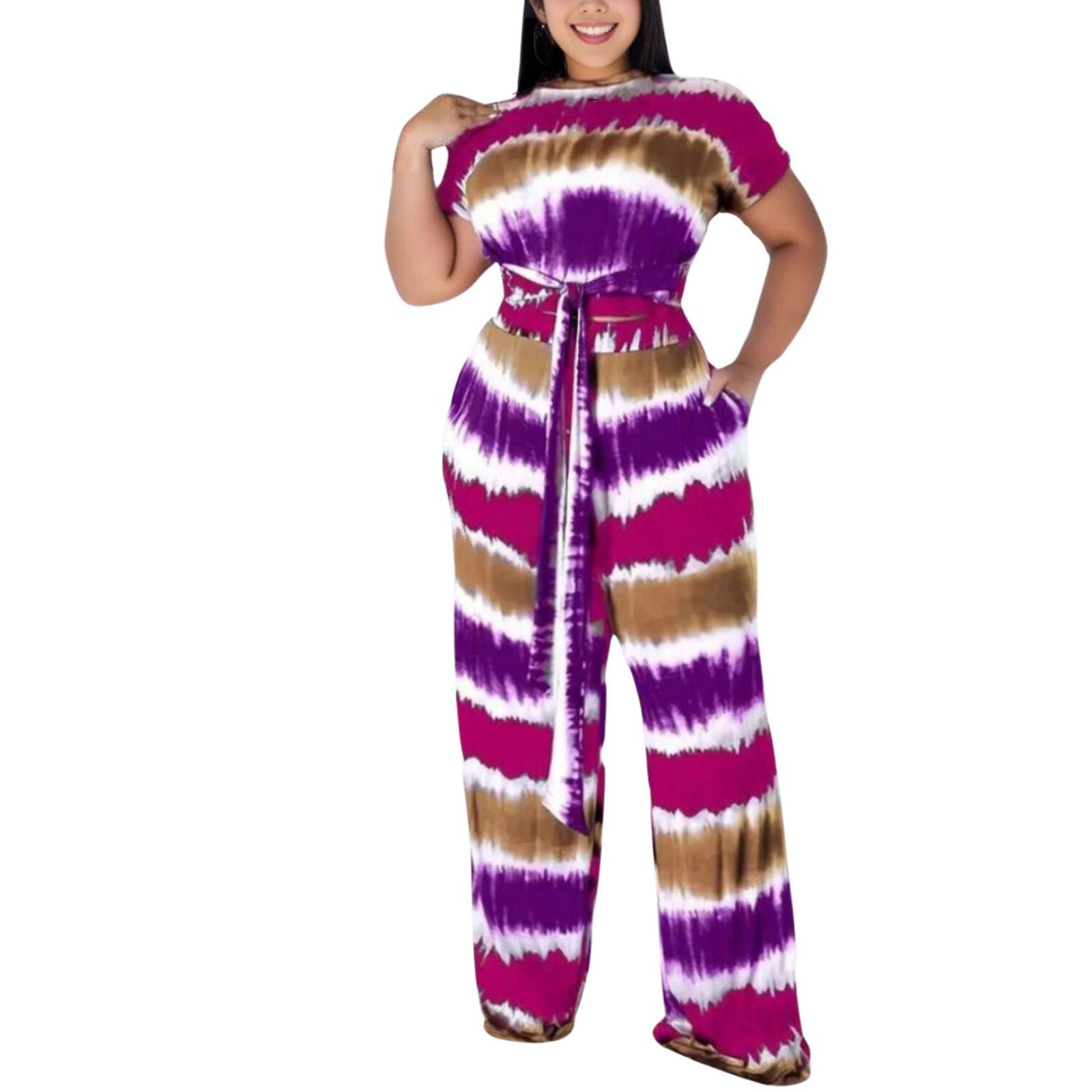 1XL Purple Tie Dye Outfit Set|1XL - Premium Wholesale Boutique Clothing from Pinktown - Just $43! Shop now at chiquestyles