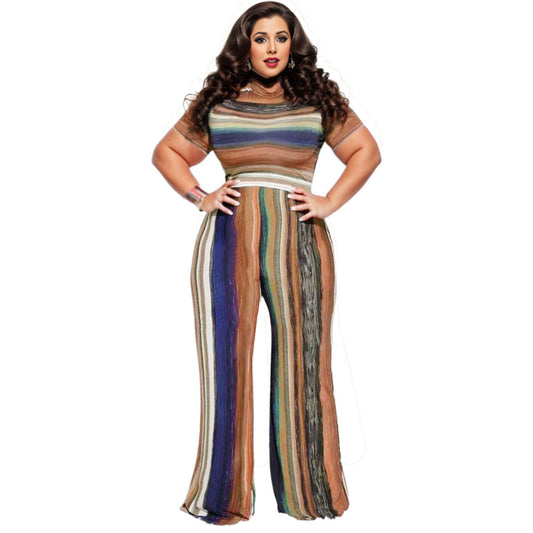 3XL Striped Top Pants Set|3XL - Premium Wholesale Boutique Clothing from Pinktown - Just $43! Shop now at chiquestyles