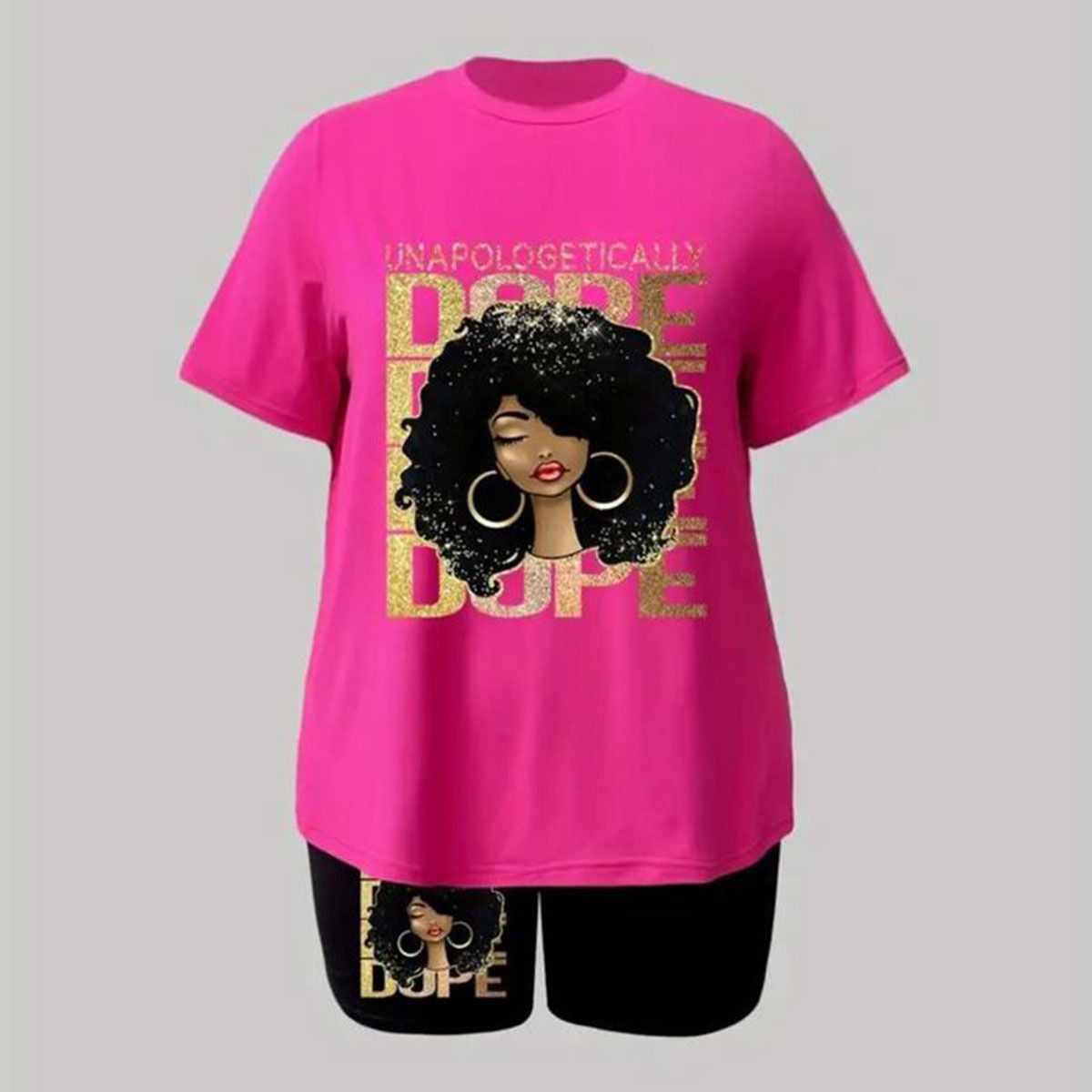 1XL Pink Afro DOPE Set|1XL - Premium Wholesale Boutique Clothing from Pinktown - Just $36! Shop now at chiquestyles