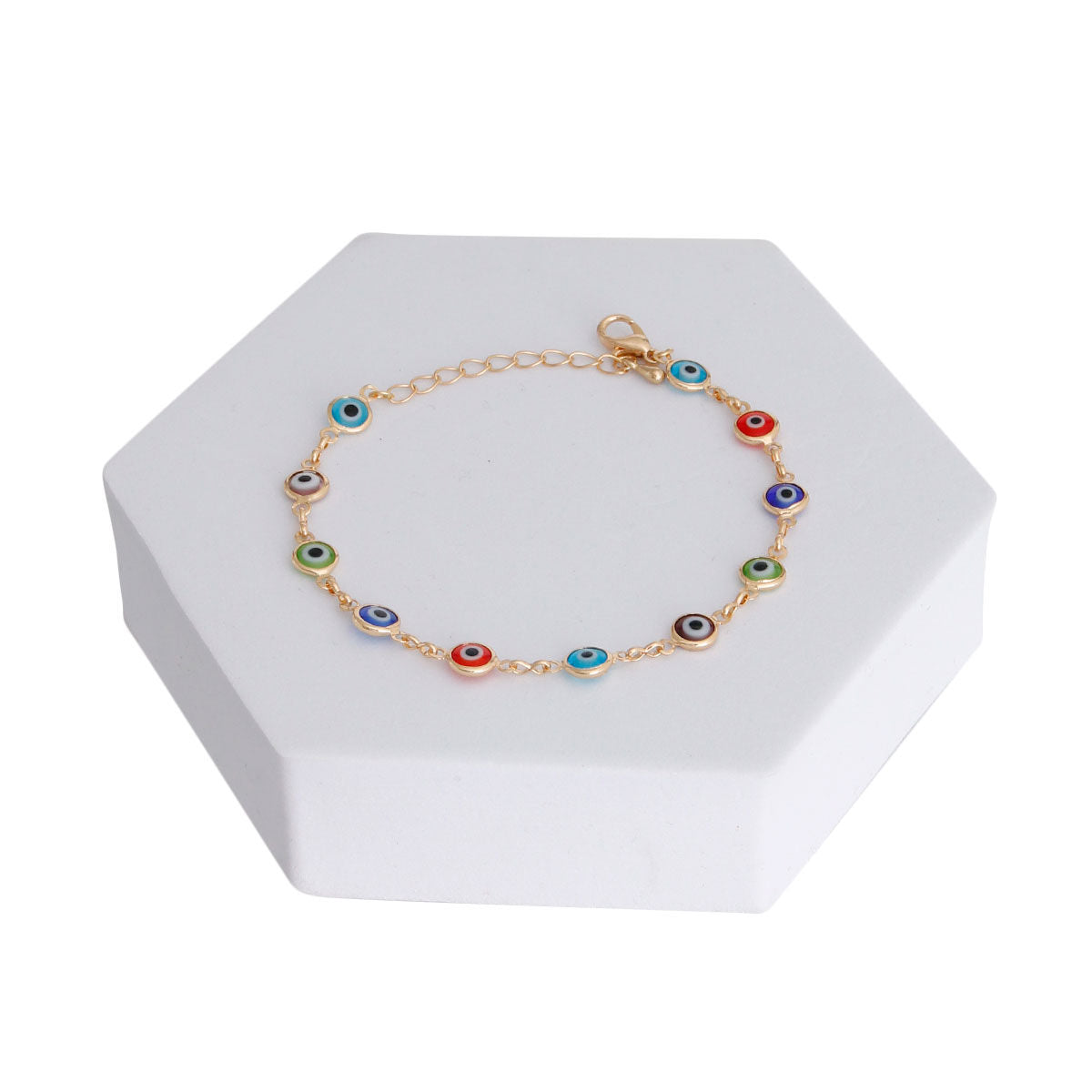 Multi Color Evil Eye Bracelet|8 inches - Premium Wholesale Jewelry from Pinktown - Just $7! Shop now at chiquestyles