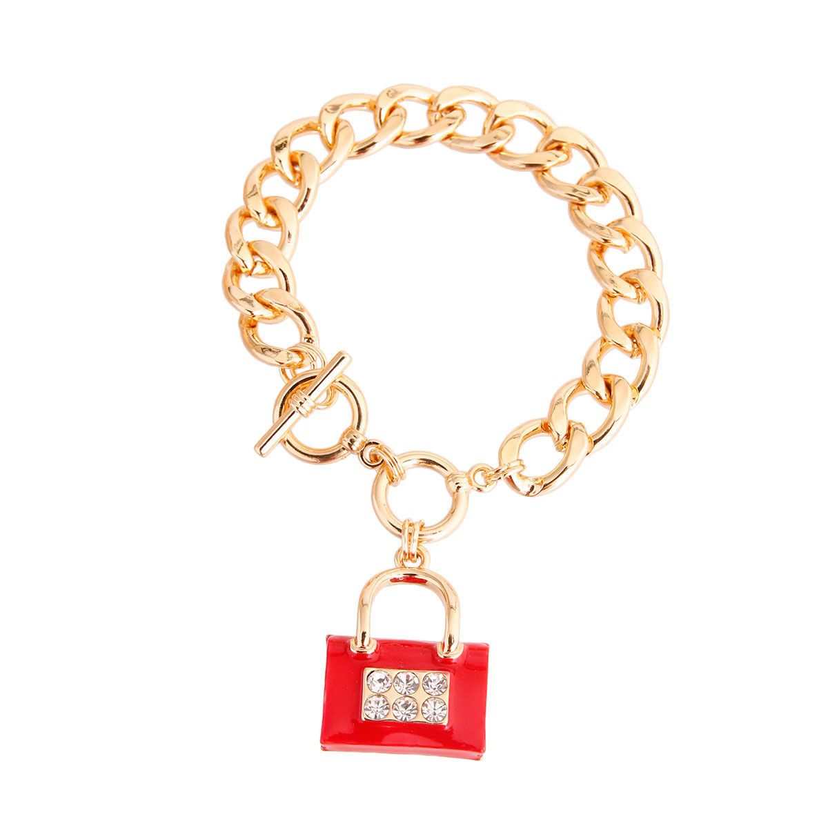 Red Boutique Handbag Bracelet|8 inches - Premium Wholesale Jewelry from Pinktown - Just $9! Shop now at chiquestyles