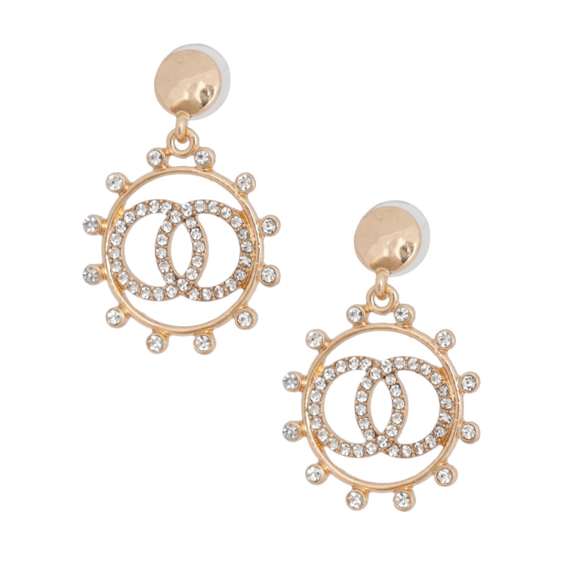 Gold Circle Infinity Earrings|1.5 inches - Premium Wholesale Jewelry from Pinktown - Just $9! Shop now at chiquestyles