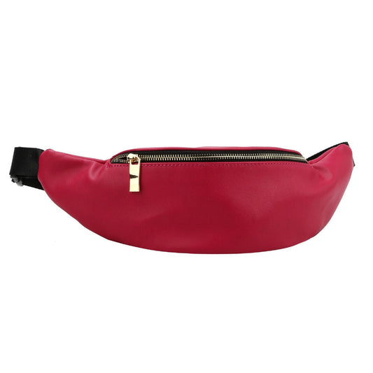 Fuchsia Vegan Leather Fanny Pack|14.6 x 2.4 x 4.6 inches - Premium Wholesale Fashion Accessories from Pinktown - Just $33! Shop now at chiquestyles