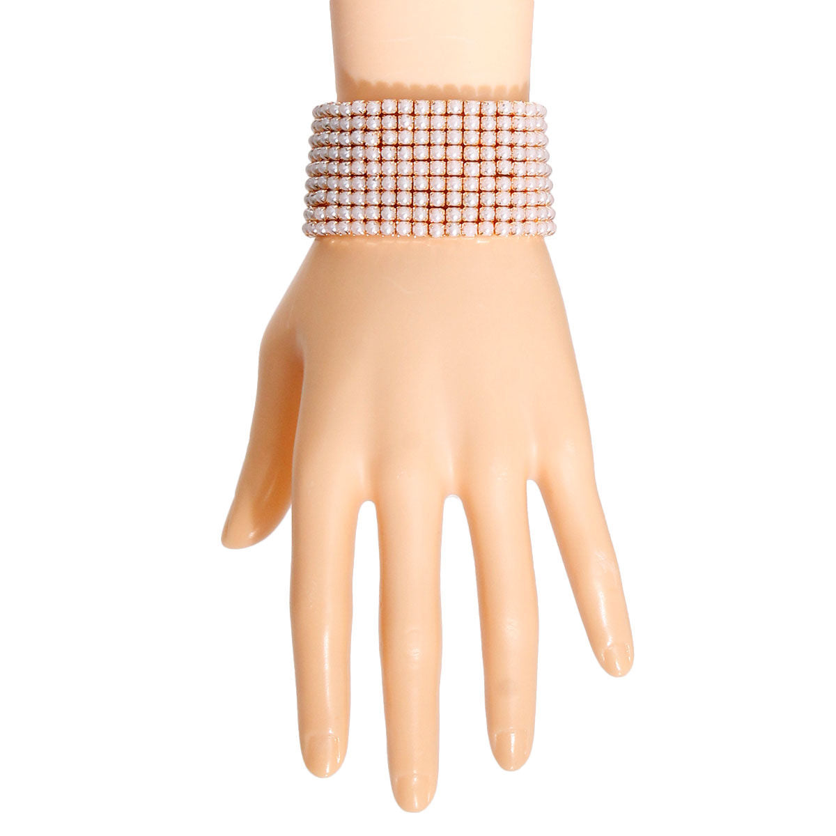 Cream Pearl 9 Line Bracelet|Stretch to Fit - Premium Wholesale Jewelry from Pinktown - Just $10! Shop now at chiquestyles