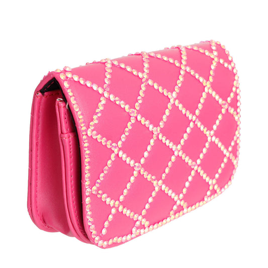 Fuchsia Quilted Belt Bag|6.75 x 4.5 x 1.85 inches - Premium Wholesale Fashion Accessories from Pinktown - Just $30! Shop now at chiquestyles