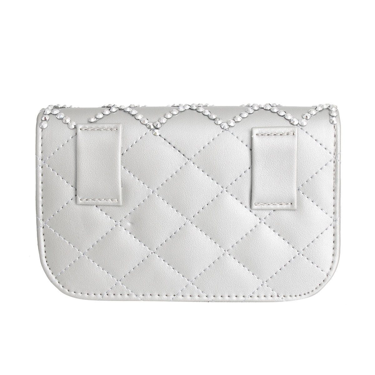 Silver Quilted Belt Bag|6.75 x 4.5 x 1.85 inches - Premium Wholesale Fashion Accessories from Pinktown - Just $30! Shop now at chiquestyles