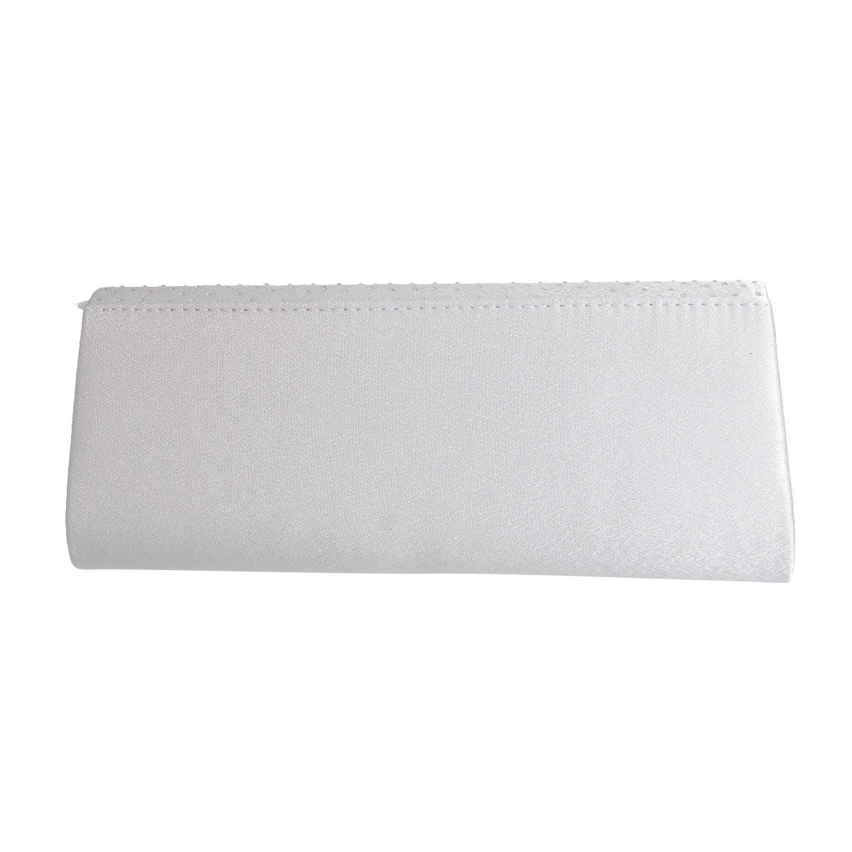 Silver Satin Stone Clutch|10.5 x 4 x 2 inches - Premium Wholesale Fashion Accessories from Pinktown - Just $28! Shop now at chiquestyles