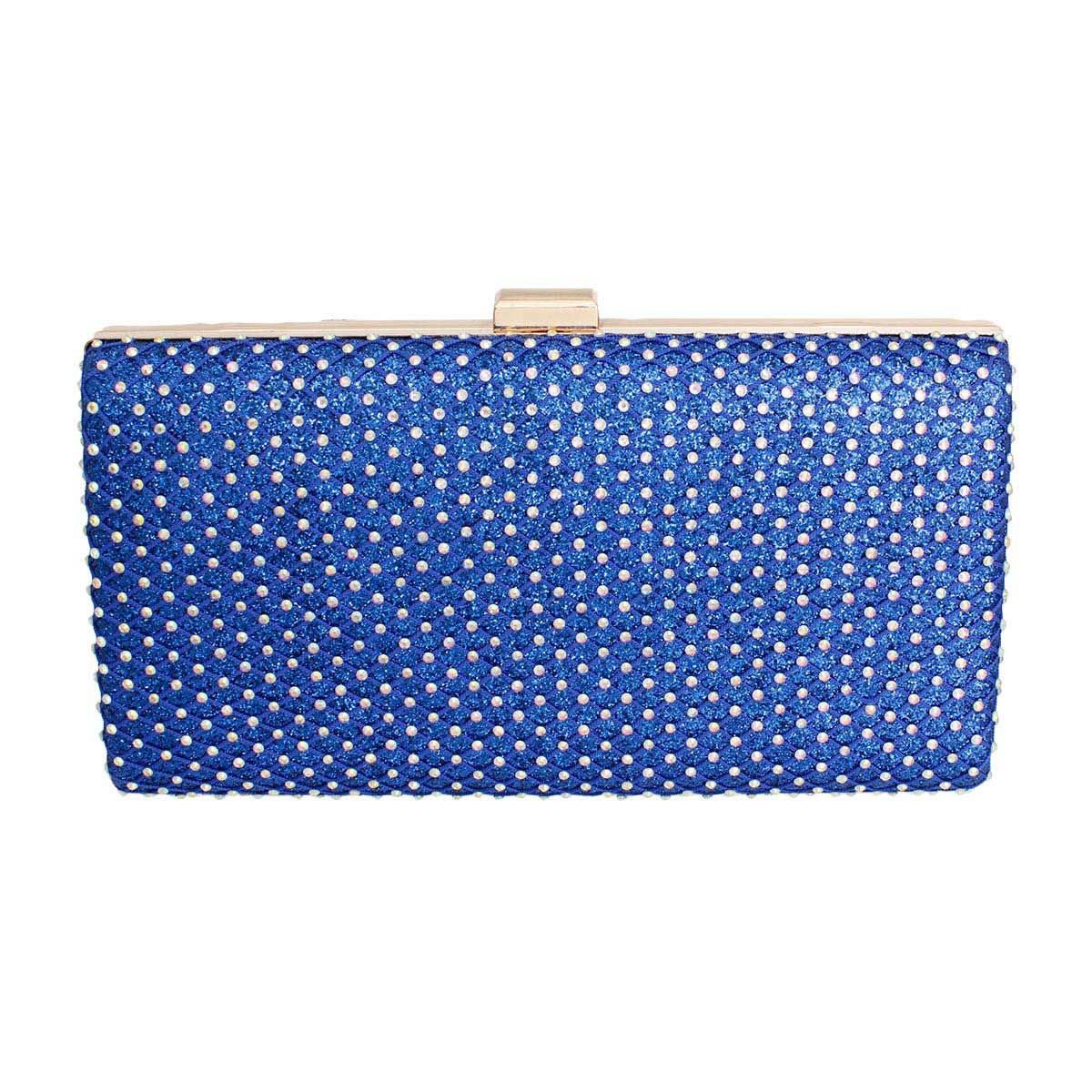 Clutch Hard Case Royal Blue Bag for Women|5 x 8.75 x 1.5 inches - Premium Wholesale Fashion Accessories from Pinktown - Just $44! Shop now at chiquestyles